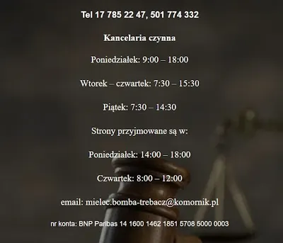 Komornik Sądowy przy Sądzie Rejonowym w Mielcu Angelika Bomba-Trębacz